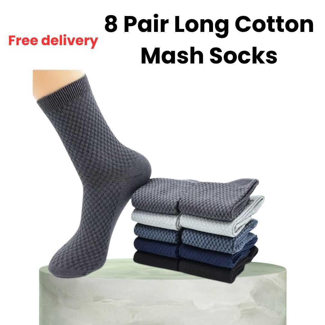 8,Pair,Long,Cotton,Mash,Socks